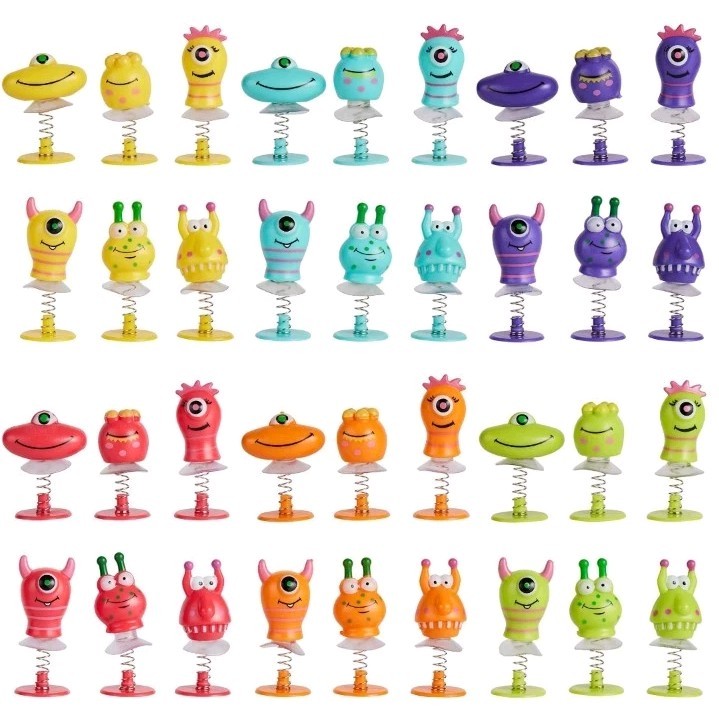 THE TWIDDLERS 36 Monster Spring Jump Up Pop Up Spielzeug für Kinder, 6 cm - Geburtstag