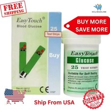 1 box 25 test strips Blood Glucose Test Strip Easy Touch USA FREE SHIPPING