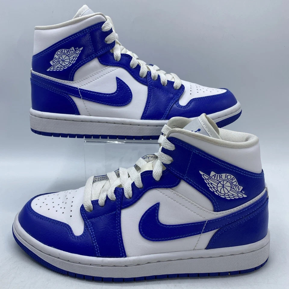 Air Jordan 1 Mid “Kentucky Blue” BQ6472‐104 WMNS Talla 6.5W Usado Foto 2 de 4