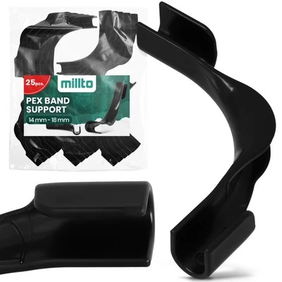 MILLTO 25x PEX-Rohrbieger Rohrführungsbogen 14-18 mm Fußbodenheizung Rohr Winkelspange