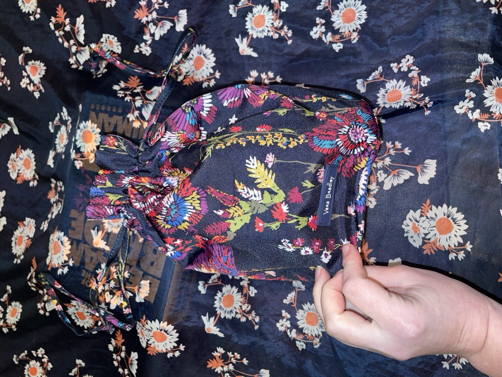 Two Vera Bradley Plastic Lined Drawstring Bags - image 9