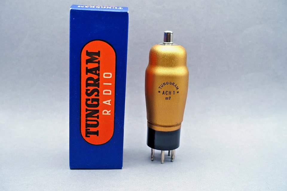 1 x NOS ACH1, TUNGSRAM, TESTED GOLDEN TUBE, OWN BOX - Bild 1 von 1
