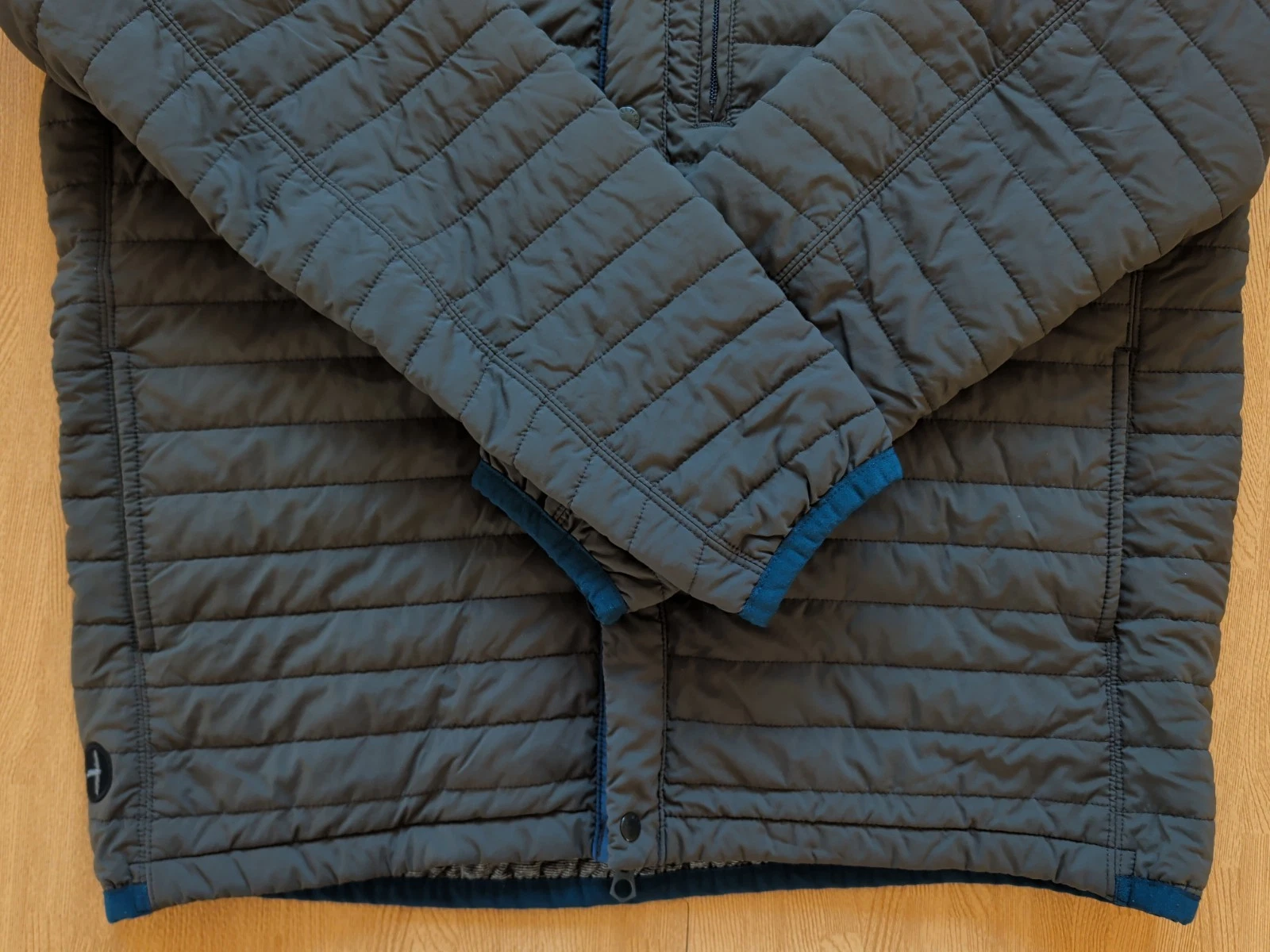 Relwen Windzip Jacket Charcoal Loden Huckberry Men's XL Softshell Quilted Coat - product detail image 10