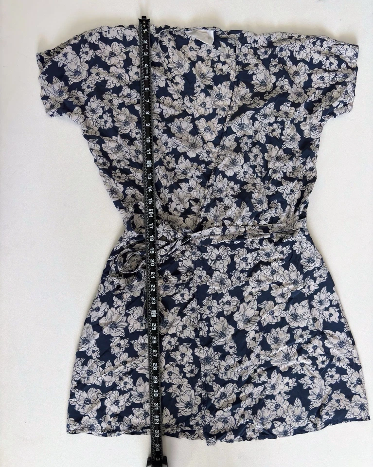 Traje de baño de acacia azul magnolia Roma vestido envolvente seda encubrimiento corto natación verano S Foto 2 de 4