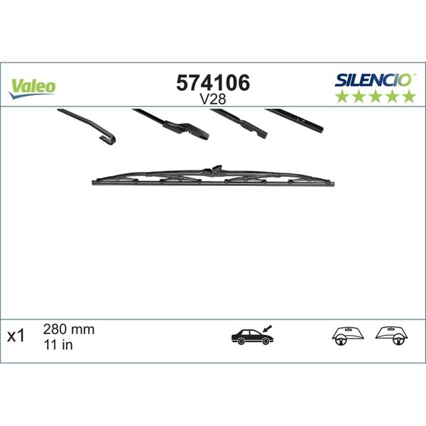 Wischblatt Valeo 574106 FüR VW Renault CitroëN Fiat Seat Skoda Lada Austin Rover-image