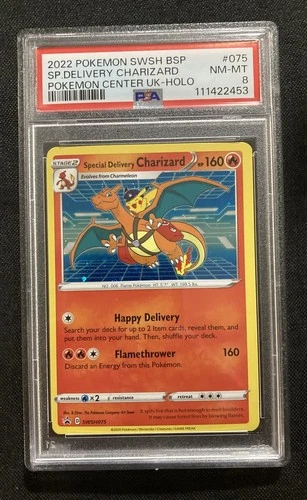 Pokemon 2022 SWSH Special Delivery Charizard Promo #75 PSA 8