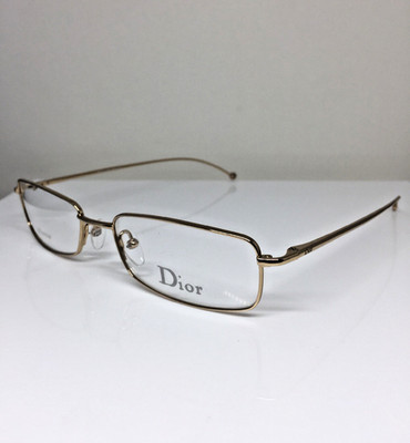 New Vintage Dior 3611 Titanium Eyeglasses C. 40A Shiny Gold Size: 52-17mm Italy
