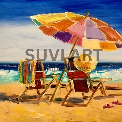 Digital Image Picture Wall art Beach Relax Royalty for living and bed room A-187