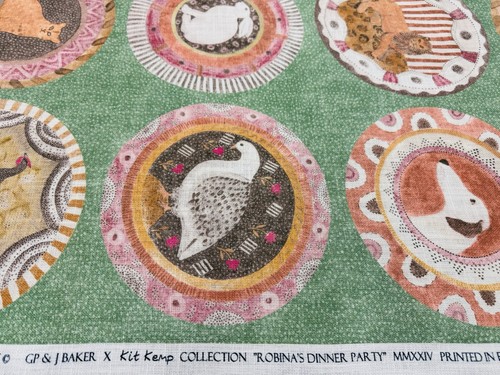 GP & J Baker Kit Kemp Collection Fabric- Robina's Dinner Party 2.25 yd BP11047.3 - Picture 12 of 13