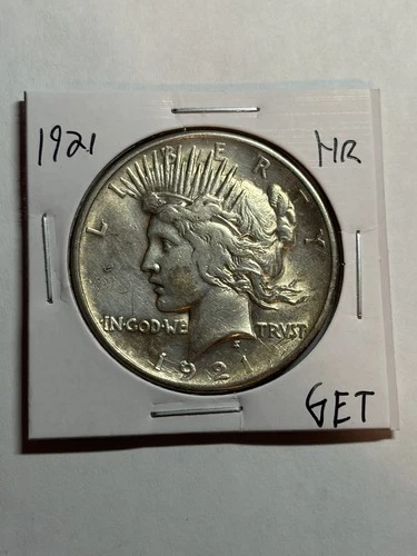 1921 $1 Silver Peace Dollar Nice AU High Relief Key Date