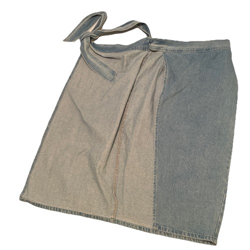 Never Fully Dressed Jaspre Blue Denim Wrap Skirt Midi Womens 10 - Picture 6 of 10