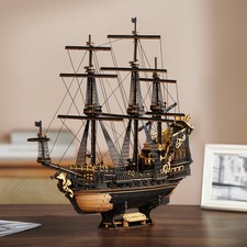 ROKR 3D Wooden Ship Model Kit - Seahorse Bark MCB02 DIY Nautical Puzzle With Mov