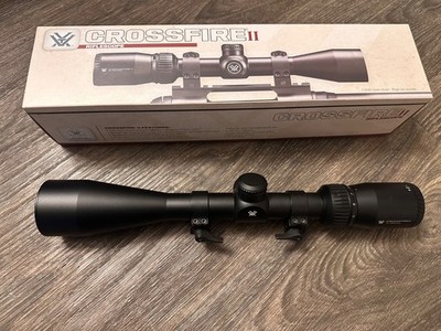 VORTEX Crossfire II 4-12x44mm V-Plex Reticle Riflescope With Leupold QD Rings