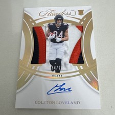 2025 Panini Flawless Colston Loveland Rookie Dual Patch Auto /25 
