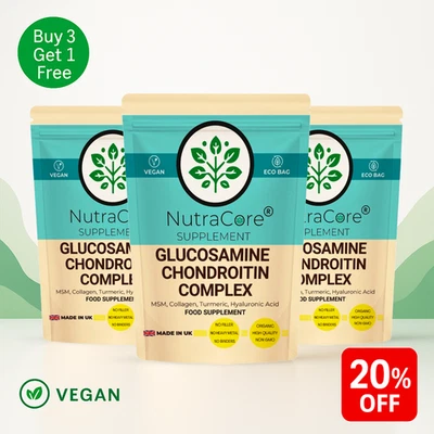 NUTRA CORE Glucosamine & Chondroitin Sulphate Complex- MSM Capsules 550mg-Joint Health