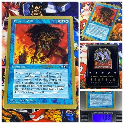 MTG - Force Of Will - VG-EX  1997 MTG World Champion Decks - Paul McCabe