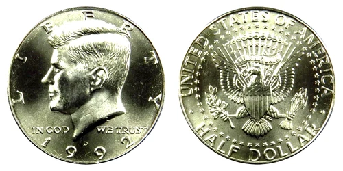 1992 D Uncirculated Kennedy Half Dollar Roll (TAKEN FROM MINT SETS)
