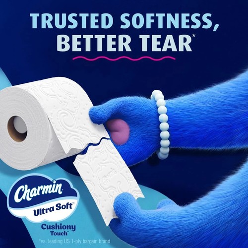 24 Family Mega Rolls Charmin Ultra Soft Cushiony Touch Toilet Paper, 123 Regular - Picture 6 of 10
