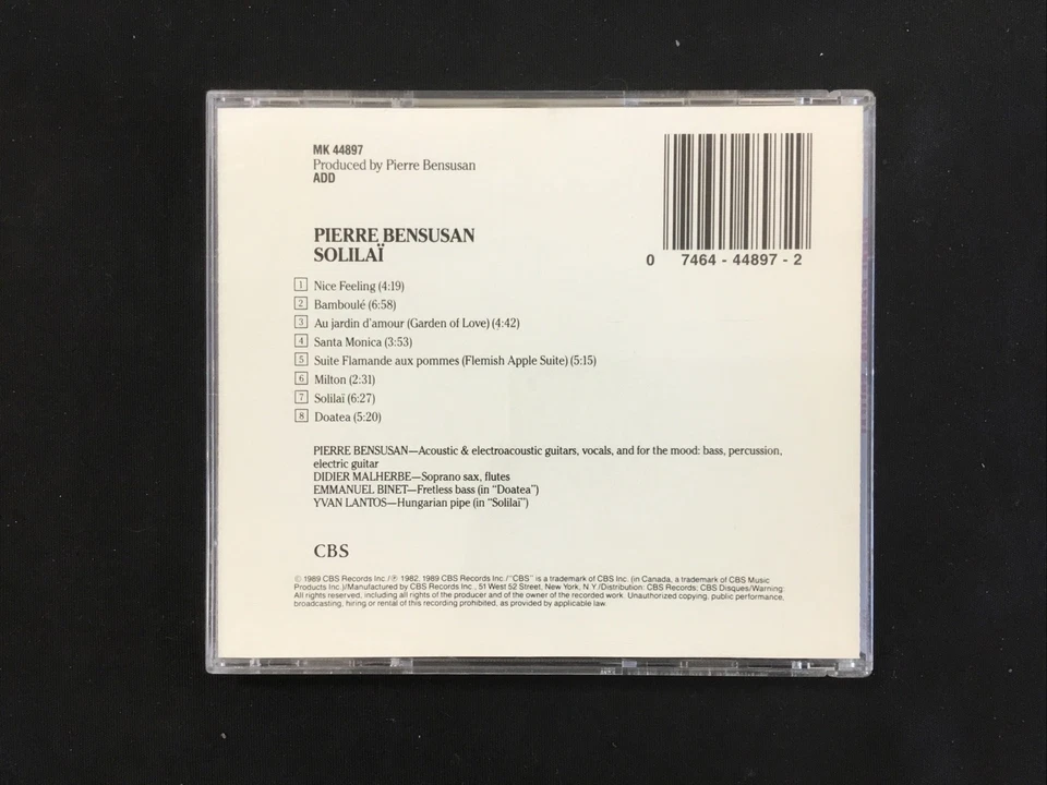 Pierre Bensusan - Solilai - CD - 1989  (Acoustic Music) **SIGNED TO GEORGE** - Image 2 of 3