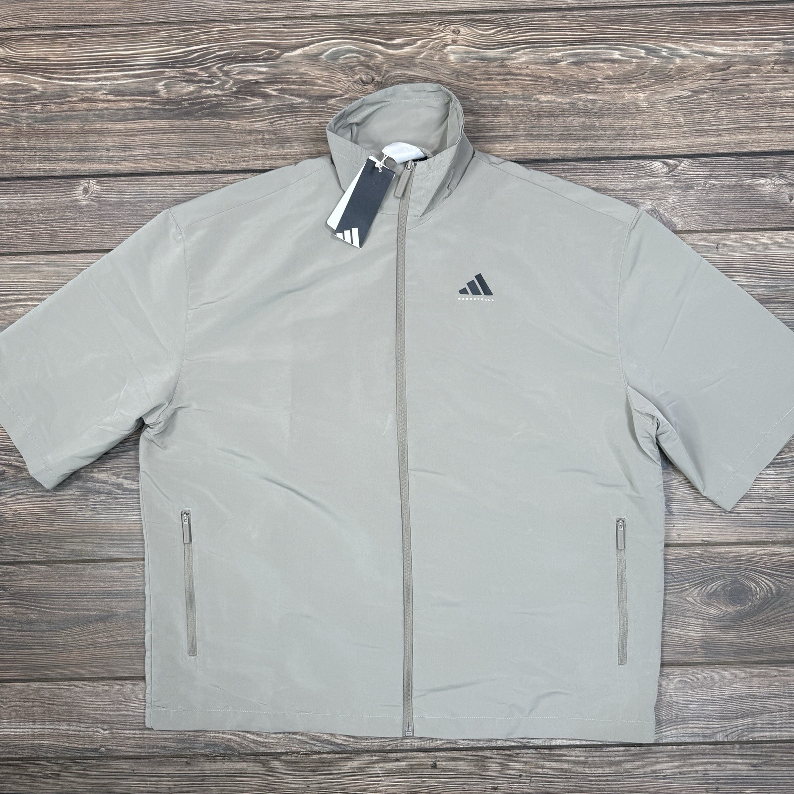 Adidas Basketball Full Zip Warm-up Baggy Jacket JC7837 Size Medium NEW $100 thumbnail 2