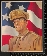 1942 WWII General Douglas MacArthur Litho Print #2994 C. Moss 8x10 Near Mint!