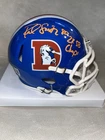 Rod Smith Signed Denver Broncos Throwback Speed Mini Helmet BECKETT WITNESS COA