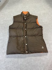 Vintage Gerry Goose Down Reversible Vest Brown Orange Made in USA Medium