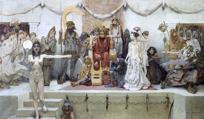 August von Vestenhof Hoffmann ''Prophecy'' historical Green Artwork Fine Art