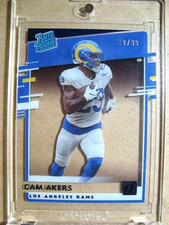 2020 Cam Akers Panini Chronicles Donruss Rated Rookie Clear Blue RC /99 MINT 🔥