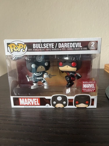 VAULTED EXCLUSIVE 2-Pack Bullseye Daredevil Funko Pop Bobblehead Marvel MCU Eye