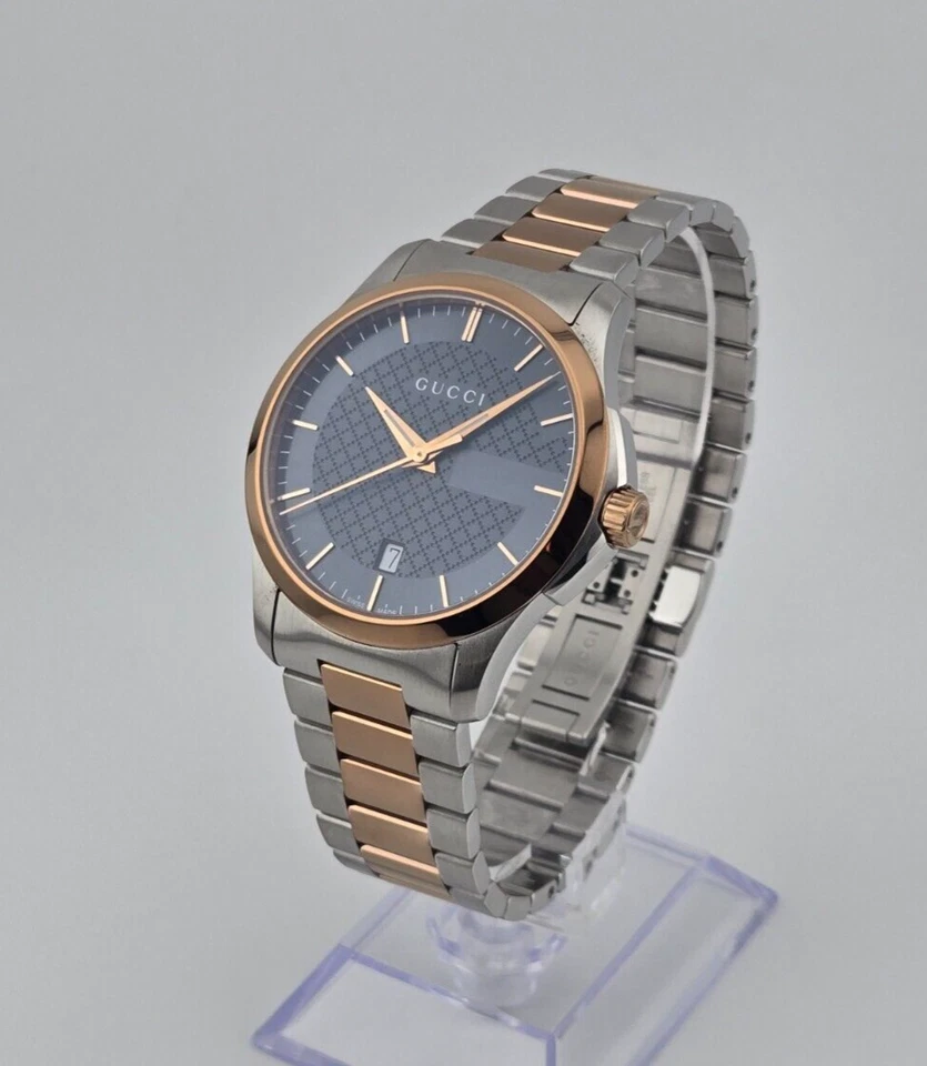 Gucci G-Timeless Men's Gray Dial Two Tone Watch - YA126446 ($1170 MSRP) - Image 3 of 4