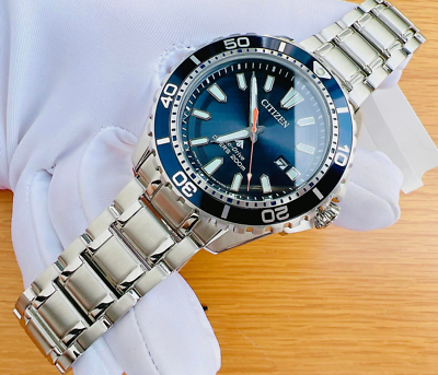 Citizen Promaster Diver Men's Watch Blue Dial Silver Tone Bracelet