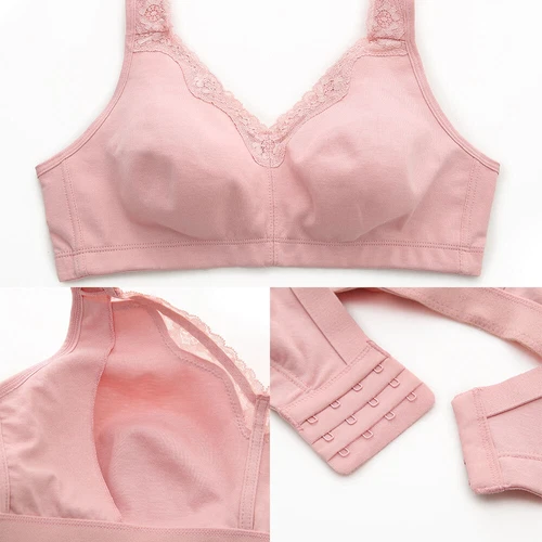 Women's Cotton Plus Size Bra Everyday Wirefree Unlined Full Coverage Non-Padded - Bild 7 von 56