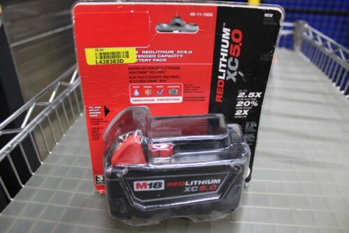 Milwaukee Red Lithium XC5.0 Battery New 48-11-1850 L428383D-SD.KS