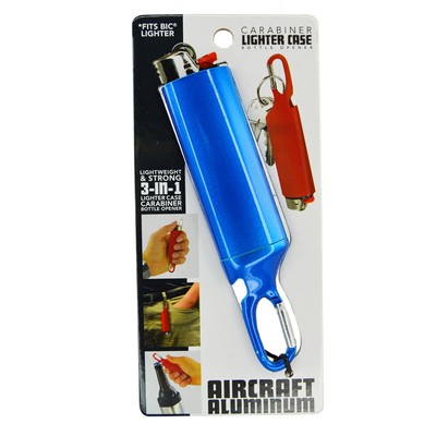Carabiner Lighter Case Bottle Opener 