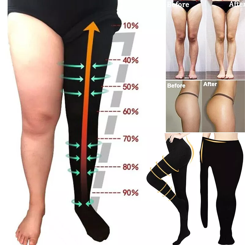 2 SIZE DOWN COMPRESSION PANTYHOSE WOMEN BEAUTY LEGS SHAPER PANTS