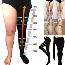 2 SIZE DOWN COMPRESSION PANTYHOSE WOMEN BEAUTY LEGS SHAPER PANTS SLIM STOCKINGS