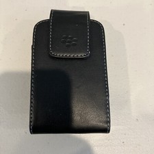 VINTAGE BLACKBERRY LEATHER CASE WITH BELT CLIP & MAGNETIC FLAP