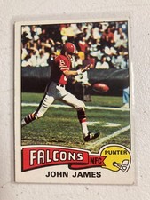 1975 topps football #326 john james atlanta falcons