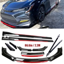For Toyota Corolla XSE Front Bumper Lip Spoiler Splitter Side Skirt Body Kit