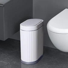 Bathroom Motion Sensor Trash Can 2 Gallon Automatic Garbage Can, 9 L Slim Plasti