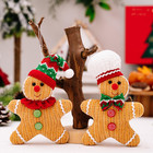 Christmas Gingerbread Doll 2 Pieces Festival Decorative Gingerbread There