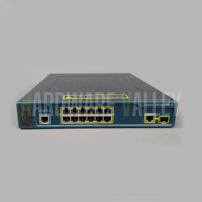CISCO WS-C3560-12PC-S Cat. 3560 Compact 12 10/100 PoE  + 1 T/SFP; IP Base Image