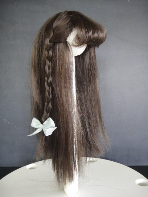 Perruque en cheveux naturels pour poupée ancienne ou moderne de taille 9 à 32 cm