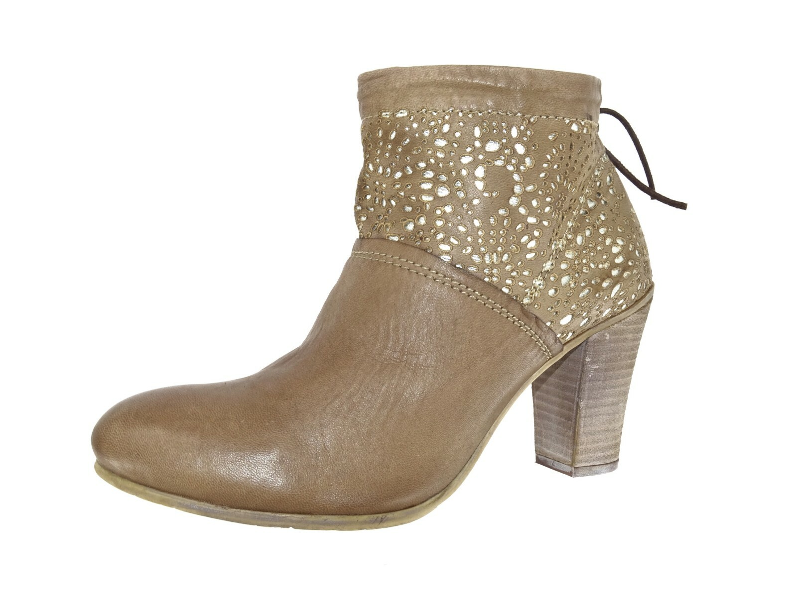 Ботинки Felmini Damen Schuhe Stiefel Braun Echtleder Absatzstiefel Gr 41