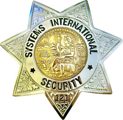VTG Security Metal Badge Five Point System International The Ed Jones ...