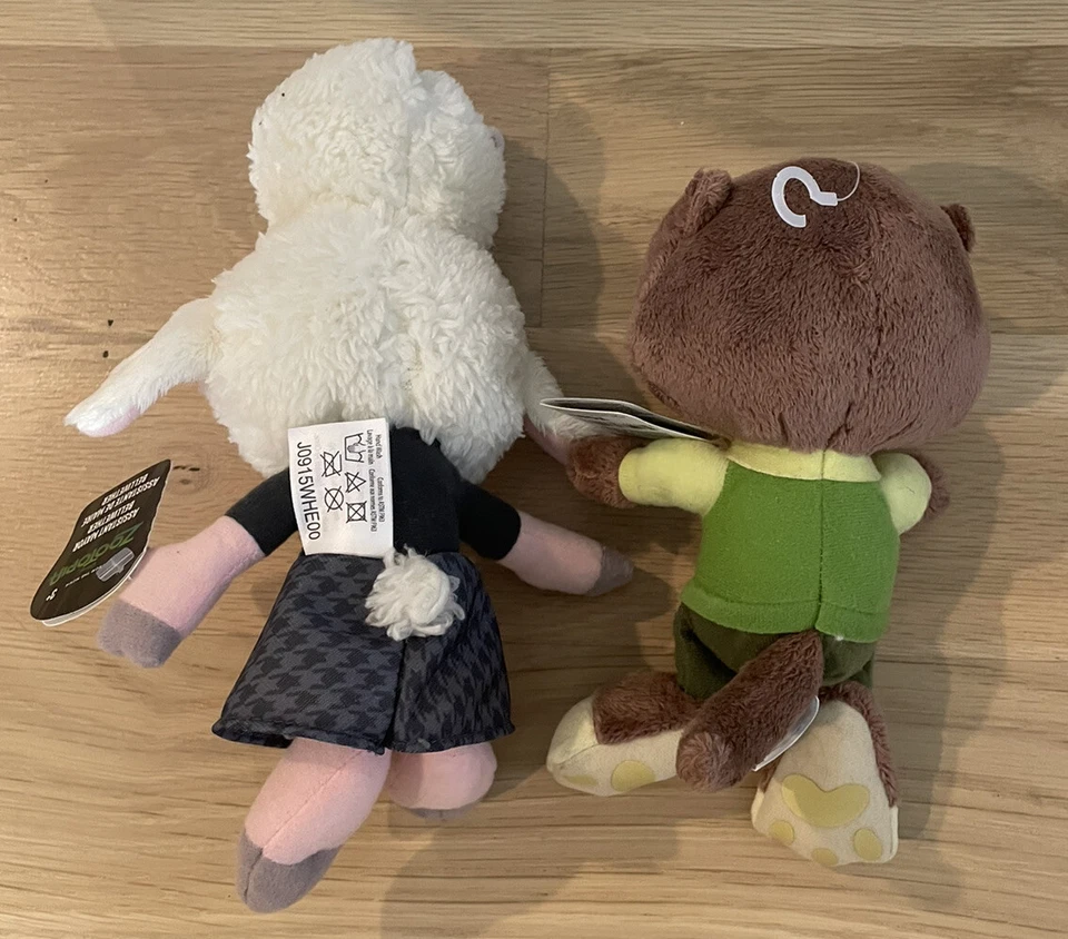 Disney Zootopia Mr. Otterton & Mayor Bellwether Pequeño Peluche Juguete Bndl Nuevo con Etiquetas Foto 2 de 2