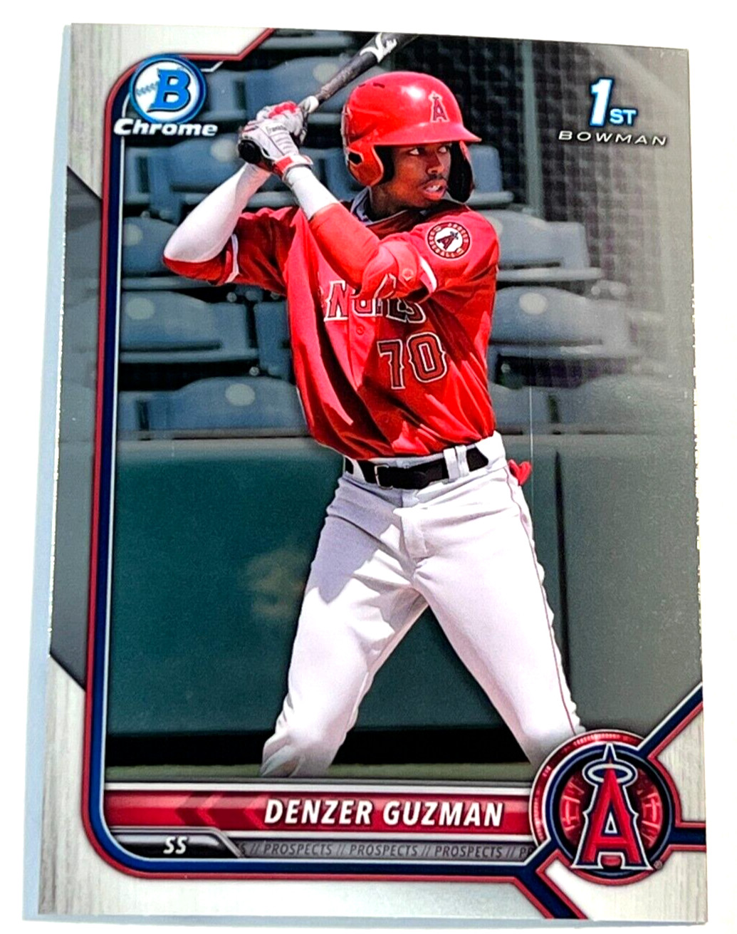 2022 Bowman Chrome Baseball 1st Prospect Card #BCP-138 Denzer Guzman Angels