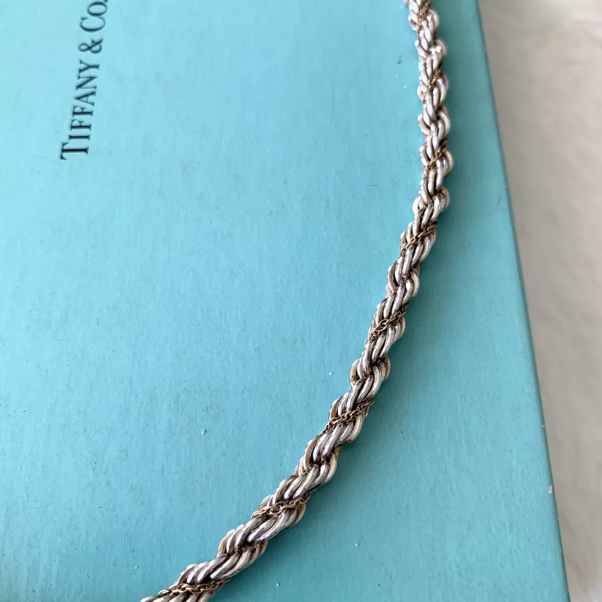 Tiffany silver on sale rope necklace