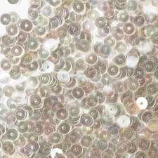 6mm Flat Sequins Clear Pink Warm Hue Super Shiny Crystal Rainbow Made in USA